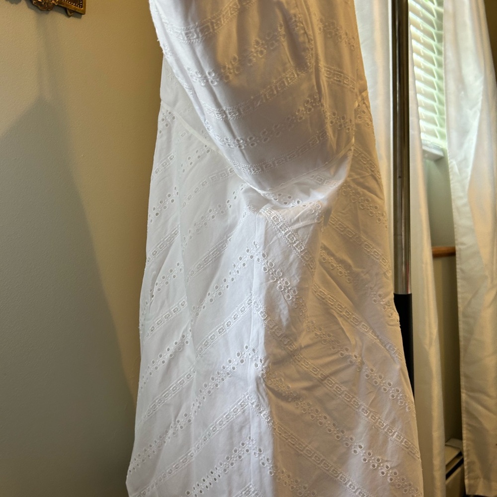 Draper James White Eyelet Midi Dress